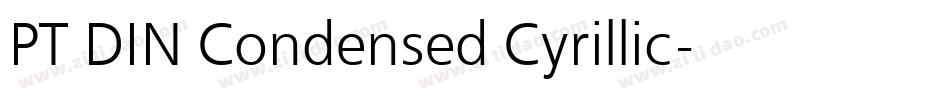 PT DIN Condensed Cyrillic字体转换